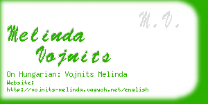 melinda vojnits business card